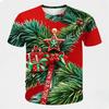 Children's T-shirt Santa Claus Christmas 3D print Short Sleeve T-Shirt for Boys Girls 2-10Y Kids Clothes for Holiday Celebration