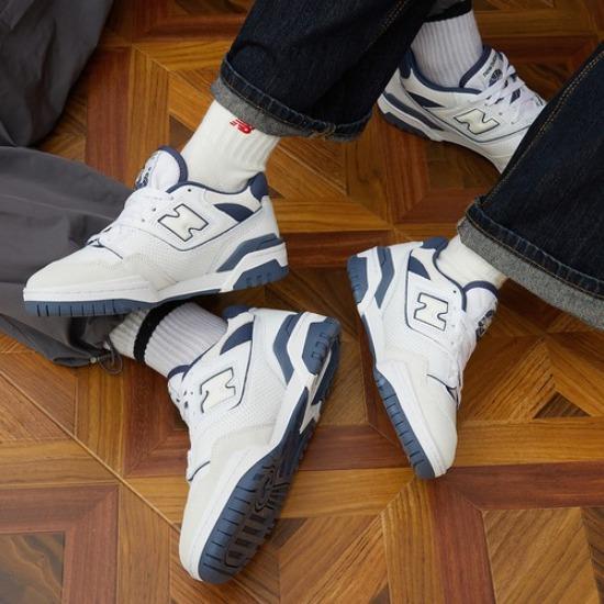 New Balance 550 Low White Vintage Indigo - BB550STG