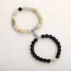 Braccialetti con coppia magnetica per donna Uomo Amanti romantici che abbinano il cuore Perline in pietra naturale Bracciale Yoga Gioielli regalo di San Valentino