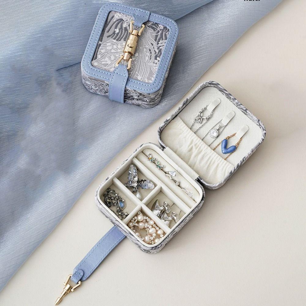 Flower Jewelry Packing Box Large Capacity Jewelry Display Box Retro Jewelry Storage Case  Outdoors