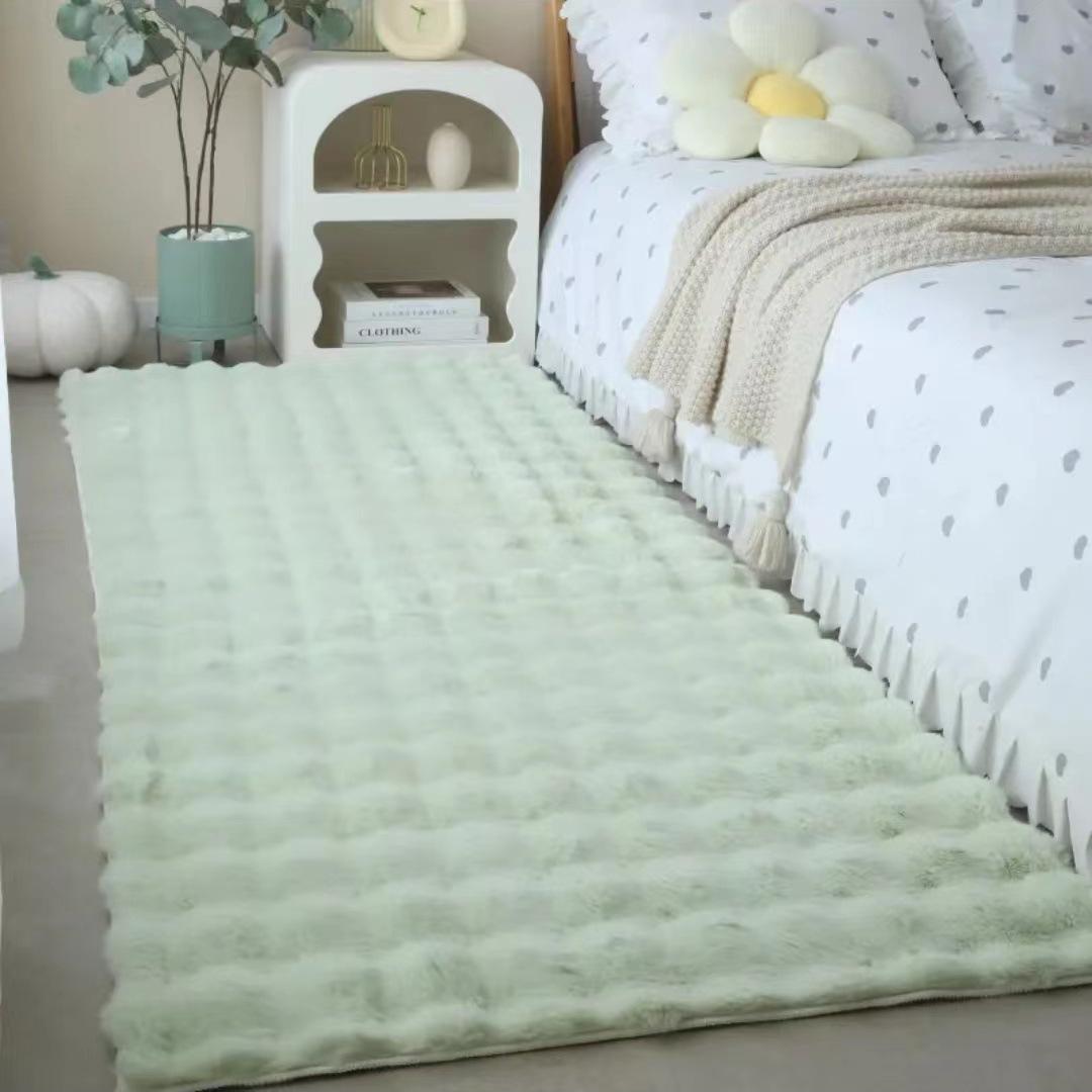 

«Кремовый плюшевый ковер с изображением кролика для спальни, гостиной и других комнат» 45*45cm