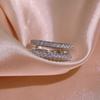 Niche Design Ring Double Layer Full Diamond Ring Tide Cold Style Women'S Jewelry