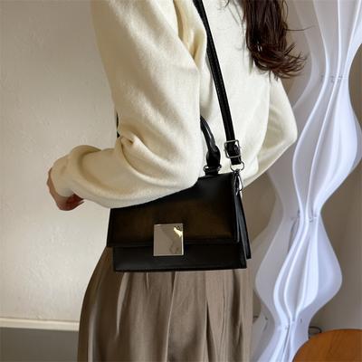 Simple Solid Color New Casual Winter Simple Fashion Single Shoulder Oblique Span Portable Small Square Bag