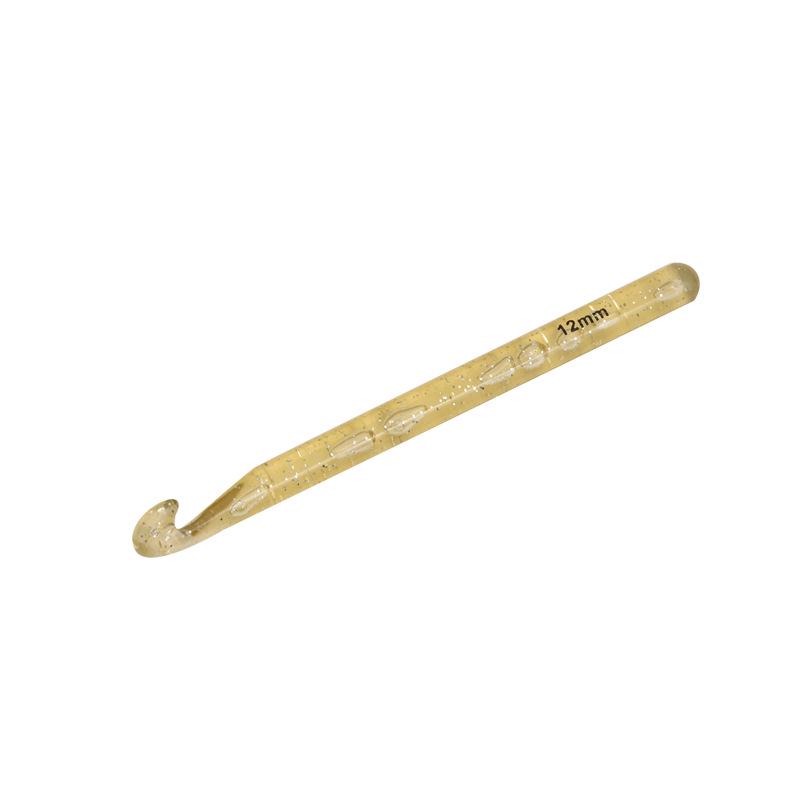 

Crystal Clear Thick Plastic Crochet Hooks: 5-Piece Set for Thick Yarn Sweater Knitting