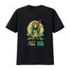 Womens Funny Hippie Frog T Shirt Just Chill Black Medium Vintage Washed Streetwear Comfortable Top For Everyday Wear Slightly