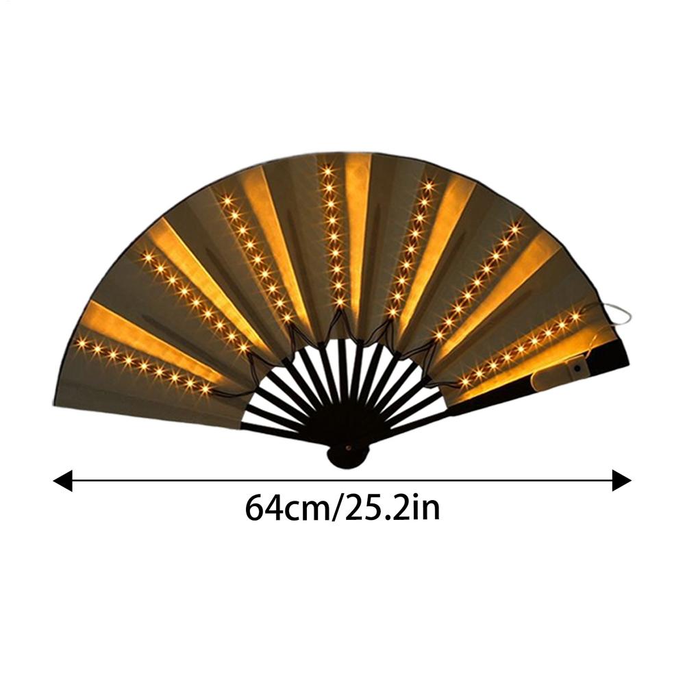 Light Up Folding Hand Fan LED Hand Fan For Dancing Stage Performance Props For Wedding Night Club Folding Fan Led Fan