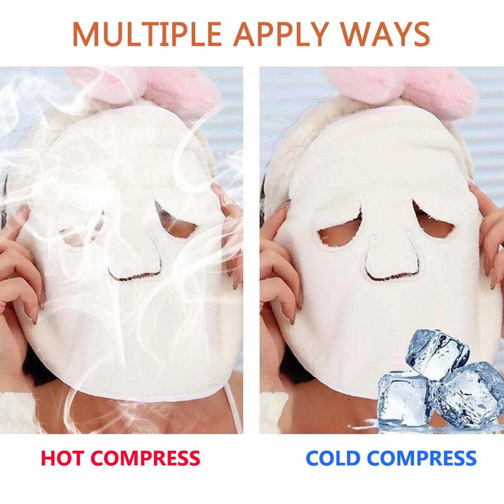 Facial Towel Coral Velvet Thickened Hot and Cold Face Towel Hydrating Moisturizing Beauty Artifact F