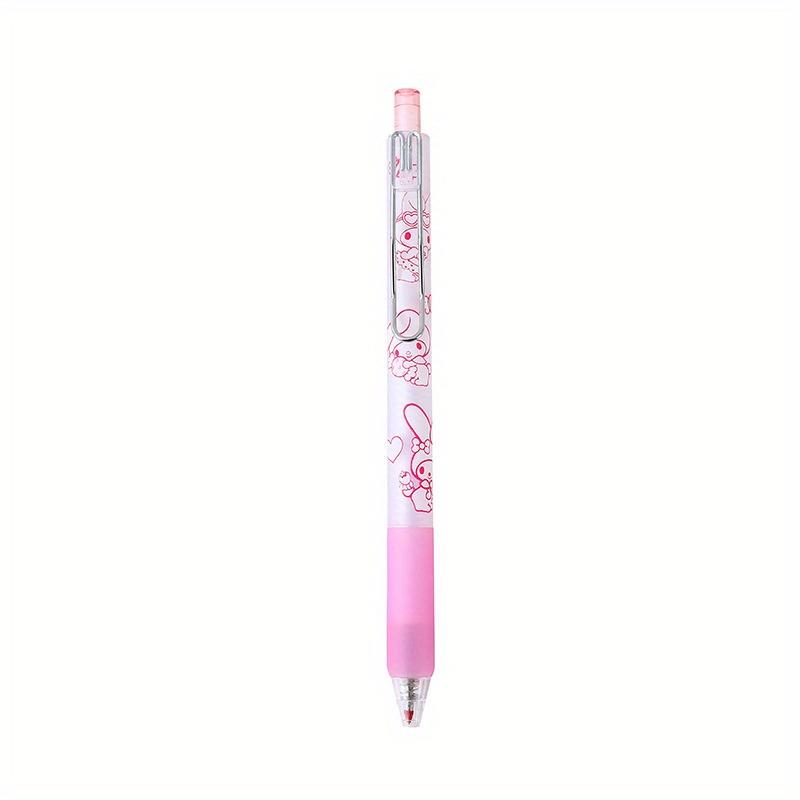 144Pcs 0.5mm Creative Cartoon Pink Rabbit Press Pen Cute High-value Press Neutral Pen Stationery Gift