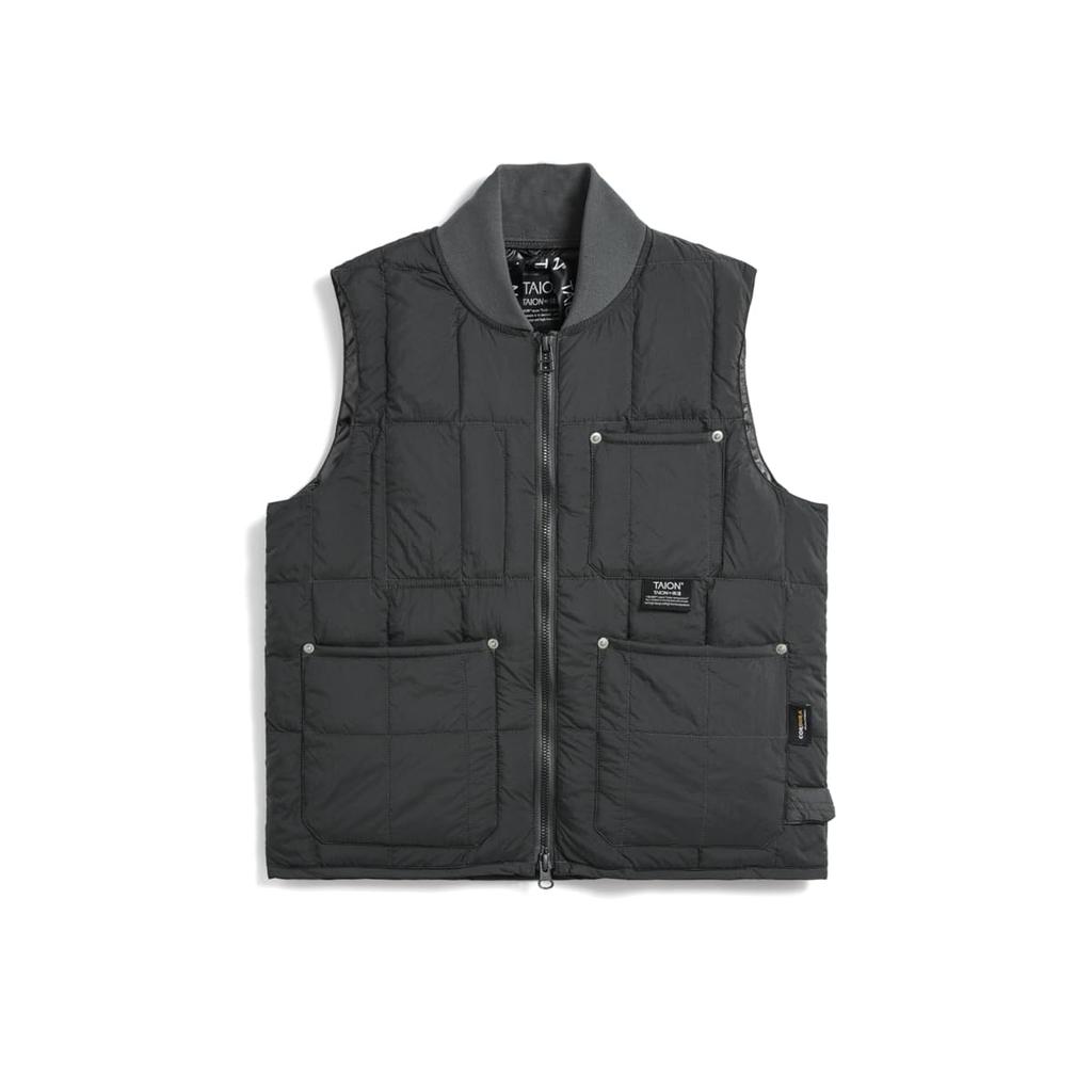 Taion Work Rib Neck Double Zip Down Vest K008WZWK Kids'