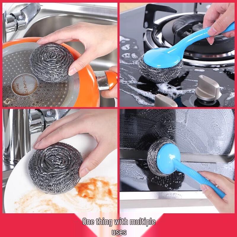 Hengxinruichu Extra Große Edelstahl-Scheuerschwämme mit Griff