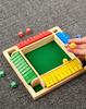Colorful Wooden Four-Sided Number Folding Board Game Interactive Dice Card Game for Toddlers, Develops Fine Motor Skills Cognitive Abilities,