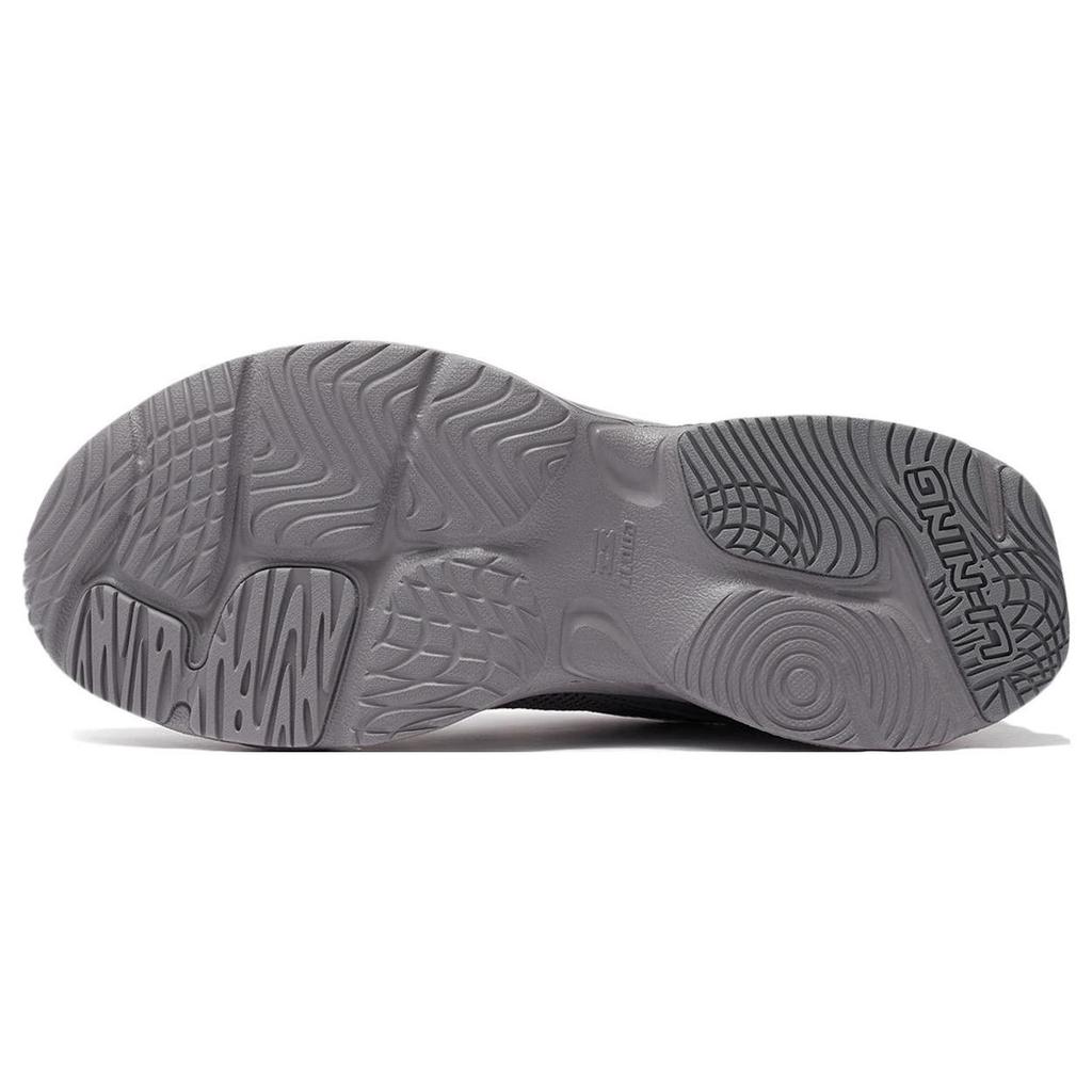 Li Ning Running Collection Fabric Cushioning Breathable Low top Long Distance Running Sprint Running Shoes Men's Gray ARLS013-6