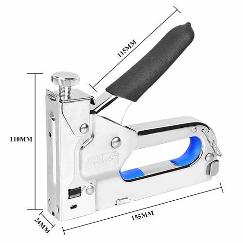 Odowalker 3-in-1 Hand Tacker, Nail Gun, 3000-Piece Replacement Needle Capacity (U-Shaped, T-Shaped), Heavy-Duty Power Tacker, Tri-Purpose Cord Nail Gu