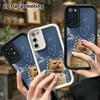 Phone Case: 2D Flat Samsung Galaxy A34 A35 M05 M06 S20 S22 S21 FE Plus 5G Protective Case, Light Orange Cat, Perfect Christmas and Halloween Holiday G
