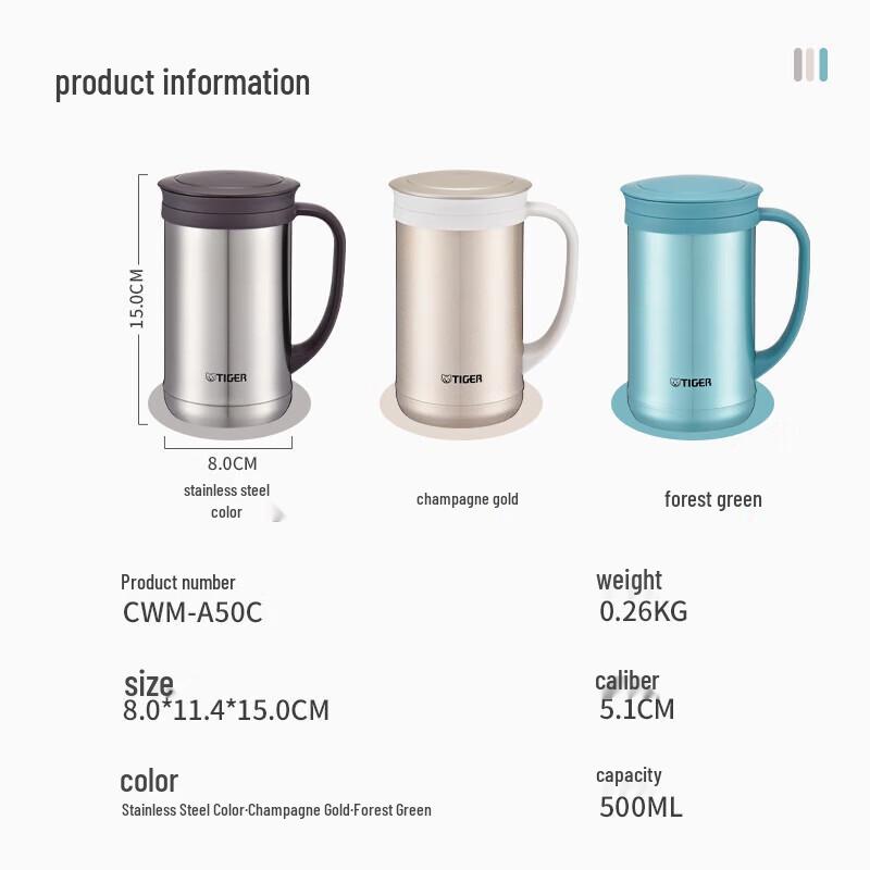 Tiger CWM-A050 Stainless Steel Vacuum Flask