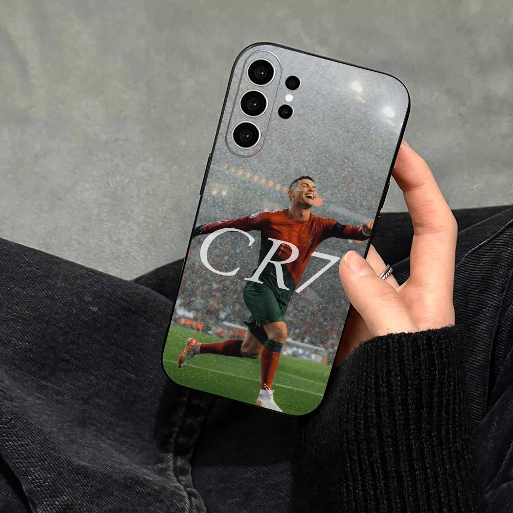 CR7-Ronaldo Football Phone Case For Samsung S25,S24,S21,S22,S23,S30,Ultra,S20,Plus,Fe,Note,10,9,5G Black Cover