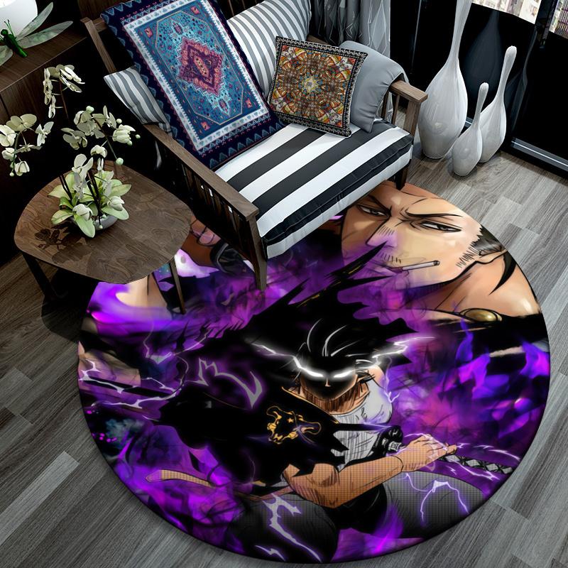 Yami Sukehiro pattern round rug,Carpet Rug for Living Room Bedroom Playroom ,Non-slip Floor Mat,Holiday Gifts and Birthday Gifts.
