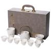 Suet Jade Light Luxury White Porcelain Kung Fu Tea Set, a Complete Set of Beam Pots, High-end Souvenirs, Gift Boxes, Boutique Products
