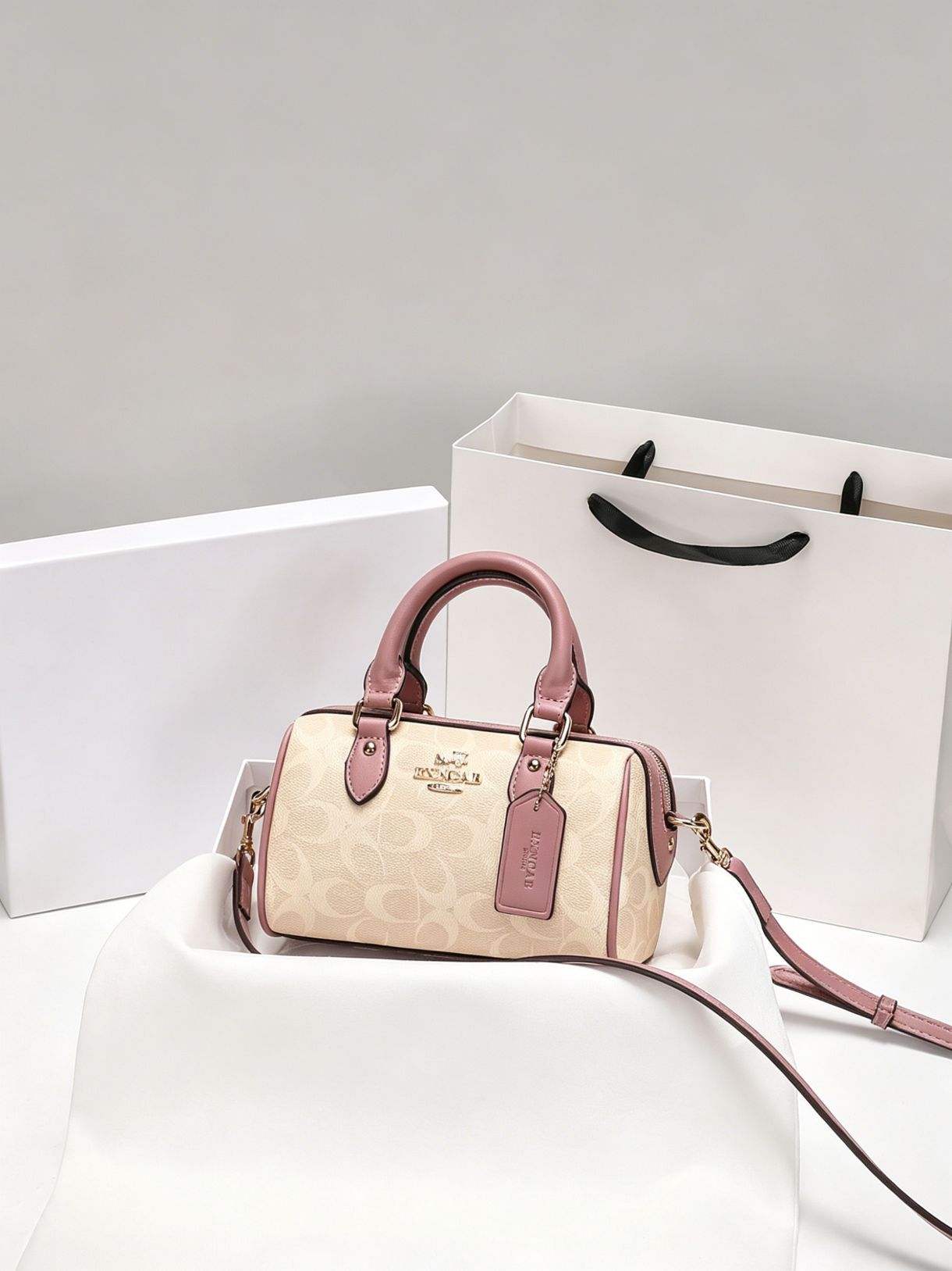 

Модная Сумка-Бостон Контрастного Цвета Высококлассная Универсальная На Одно Плечо Через Плечо