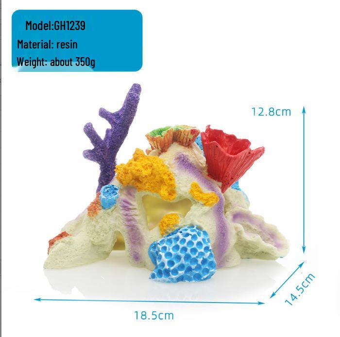 Coral Reef Aquarium Decorations - Resin Fish Tank Ornaments for Micro Landscapes