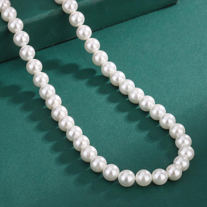 6-7mm Imitation Freshwater Pearl Necklace Jewelry Set Cross-border Bracelet Small Fragrant White Collarbone Chain