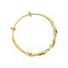 Gold Two-Tone Matte And Shiny Twisted Mobius Open Cuff Bracelet For Women