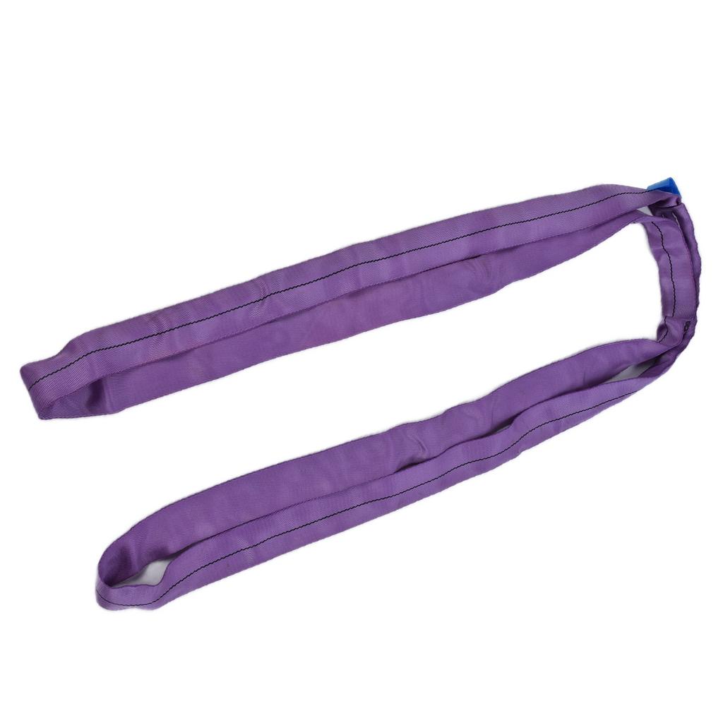 PES Lift Slings Crane Round Sling 55mm Wide 1T Load Smooth Lightweight Flexible for Construction Works for Machinery Equipment
