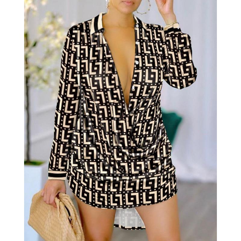 YYFS Women's Fashion Casual Spring Fall Long Sleeve POLO Neck Blouses & Shirts