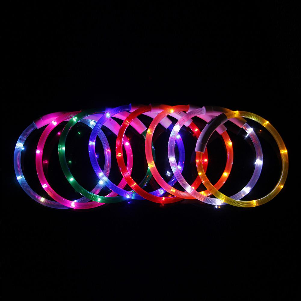 Flashing Glowing Dog Collar LED Dog Collar 3 Glowing Modes USB Rechargeable Bright & High Visibility for Small Medium Large Dogs