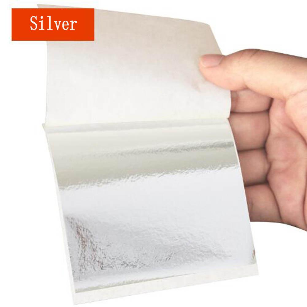 50 Pcs 8.5*8 cm Art Craft Imitation Gold Silver Copper Foil Papers Leaf Leaves Sheets Gilding DIY Craft Decor Design Paper foil серебряный
