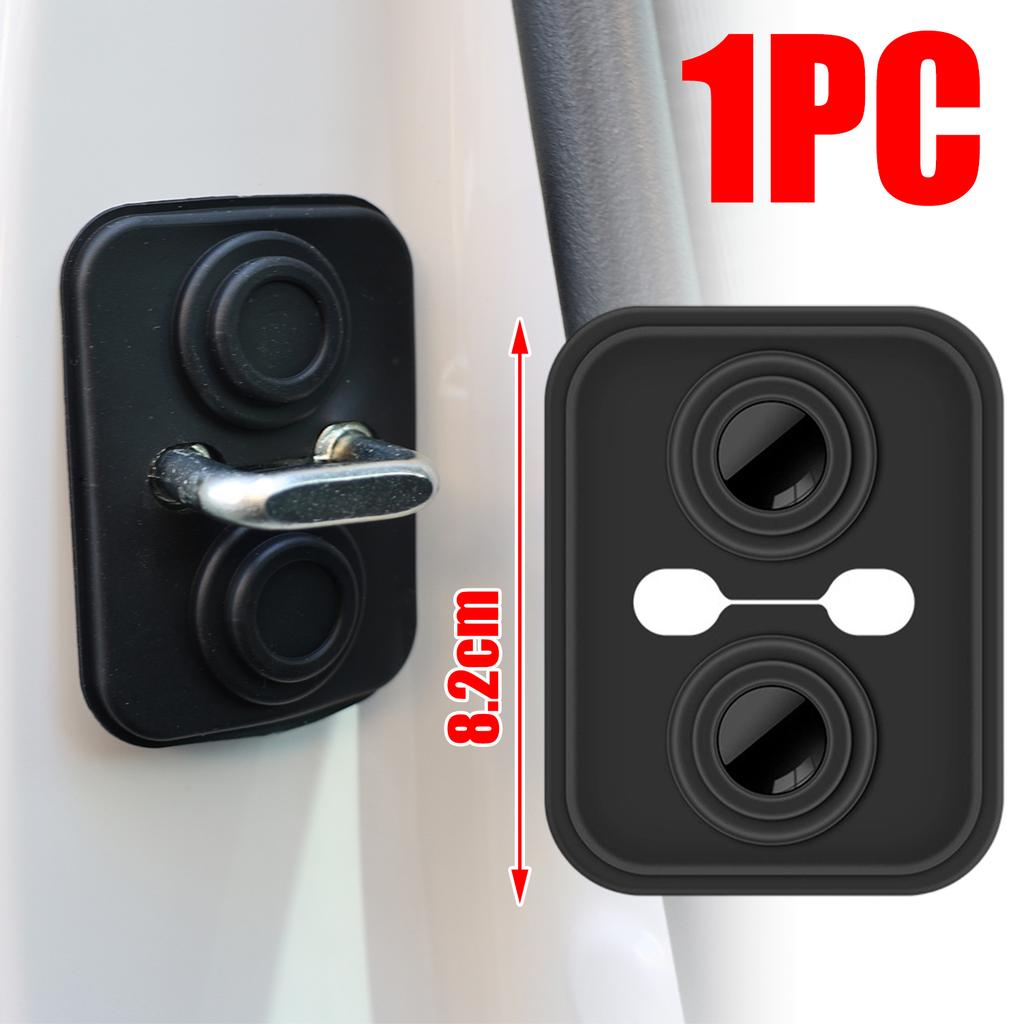 Black Silicone Car Door Lock Cover Damper Buffer Pad Auto Latch Shock Absorber Gasket Anti Noise Protection Sticker Styling Part