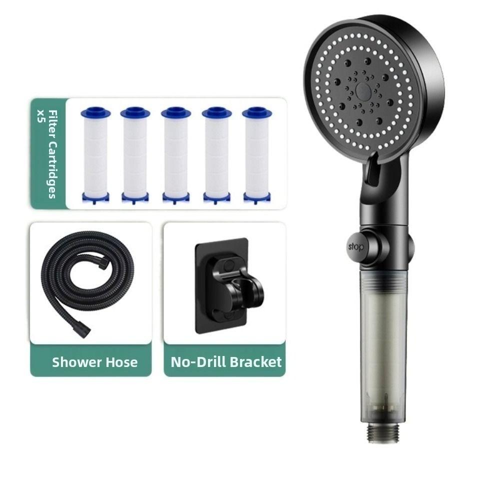 

5 режимов Душевые лейки высокого давления Регулируемый Универсальный интерфейс Напорная душевая насадка Большой выход воды Душевой набор