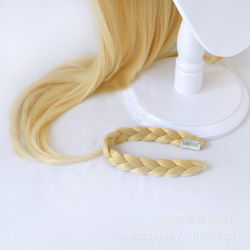 100cm Anime Dangan Ronpa Sonia Nevermind Long Wig Braid Cosplay Costume Super Danganronpa Heat Resistant Synthetic Hair Women Wigs