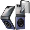 KEYSION Pouzdro s magnetickým prstenovým stojánkem otočným o 360° pro MagSafe pro Samsung Galaxy Z Flip 7 5G Kryt telefonu s pantem s ochranou displeje