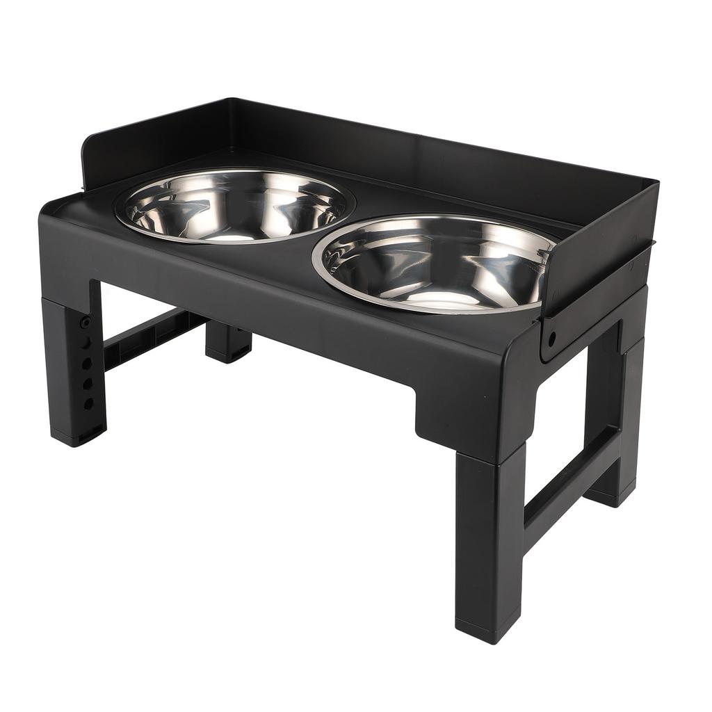 Elevated Dog Bowl Feeder Adjustable Height Stainless Steel Anti Slip Raised Dog Food Water Bowl for