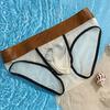 Men Briefs Low-rise Elastic Waistband Side Opening Design U-Convex Panties Breathable Underwear Daily Wear