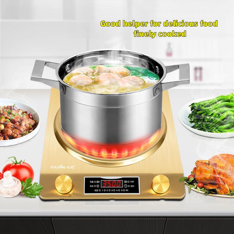 3500W Commercial High Power Concave Electromagnetic Stove Hotpot Stir Frying Induction Cooker Home Kitchen Cooking Appliances
