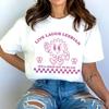 Live Laugh Lesbian Retro Funny Meme T Shirt Hippie Cute Lesbian Pride Month TShirts Trendy LGBTQ Graphic Tees Women Summer Tops