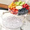 Portable Fruit Storage Bowl with Compartments and Lid