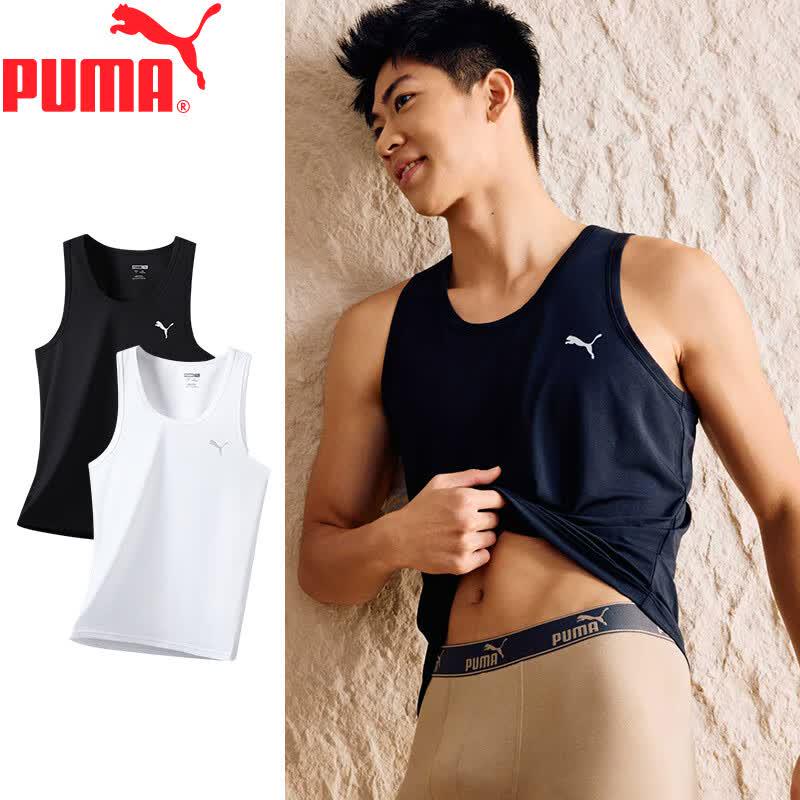 PUMA Men s 2-Pack Sleeveless Athletic Tank Top M