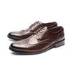 Men's Leather Shoes In Plus Size 45-47, Block Carved British Style Derby Shoes, Business Formal Leather Shoes, Men's Style