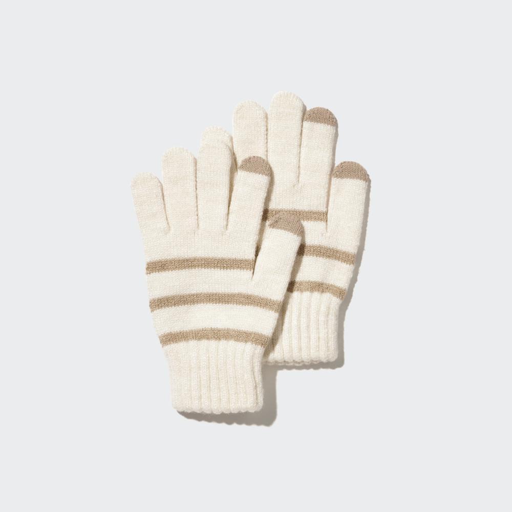 

UNIQLO KIDS Heattech Вязаные перчатки с каймой