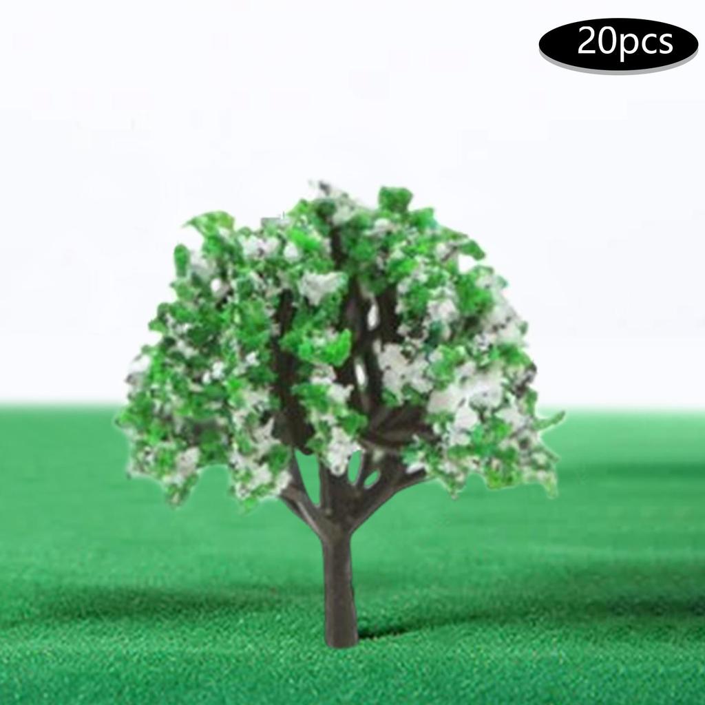 20x Miniature Tree Micro Landscape Trees Fake Mini Tree Model Scenery Materials for Micro Landscape Sand Layout Model Decoration