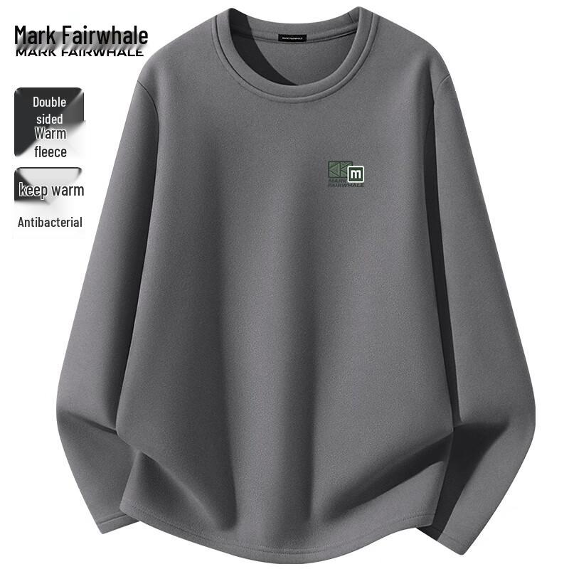 Mark Fairwhale Men's Double-Sided Velvet Thermal Long Sleeve T-Shirt