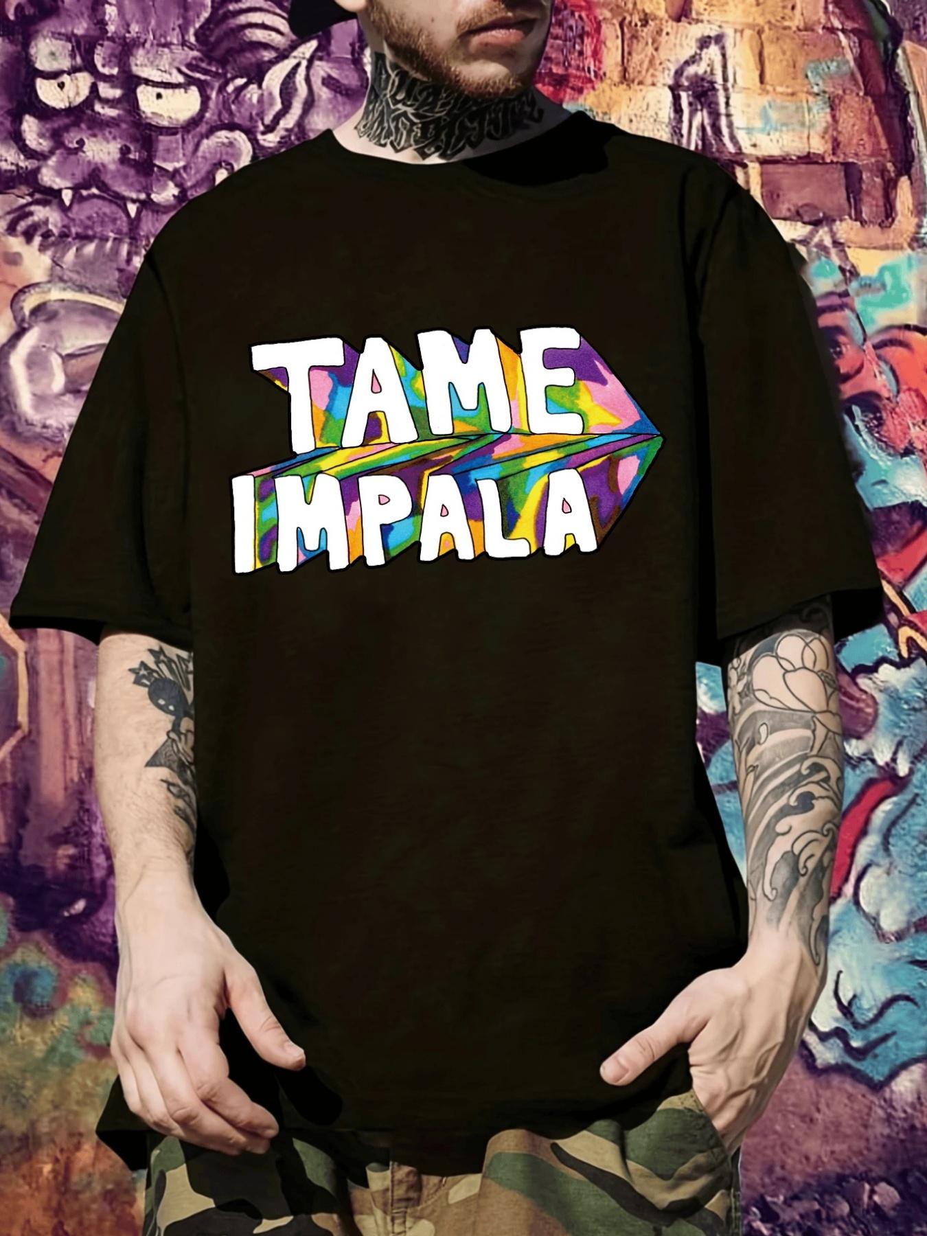 Tame Impala Band Graphic Short Sleeve T-shirt - Vibrant Tie-Dye Print S