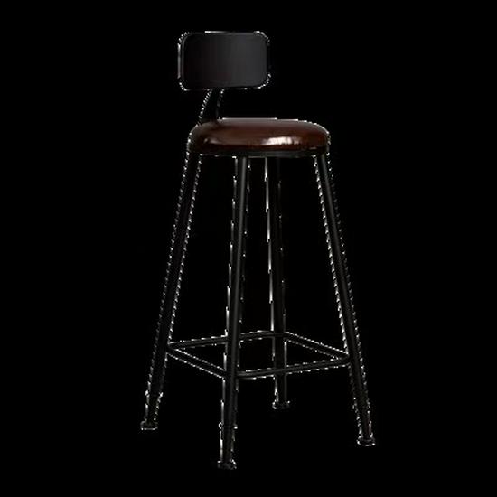 Solid Wood & Wrought Iron Bar Table Set for Milk Tea or Coffee Shop
