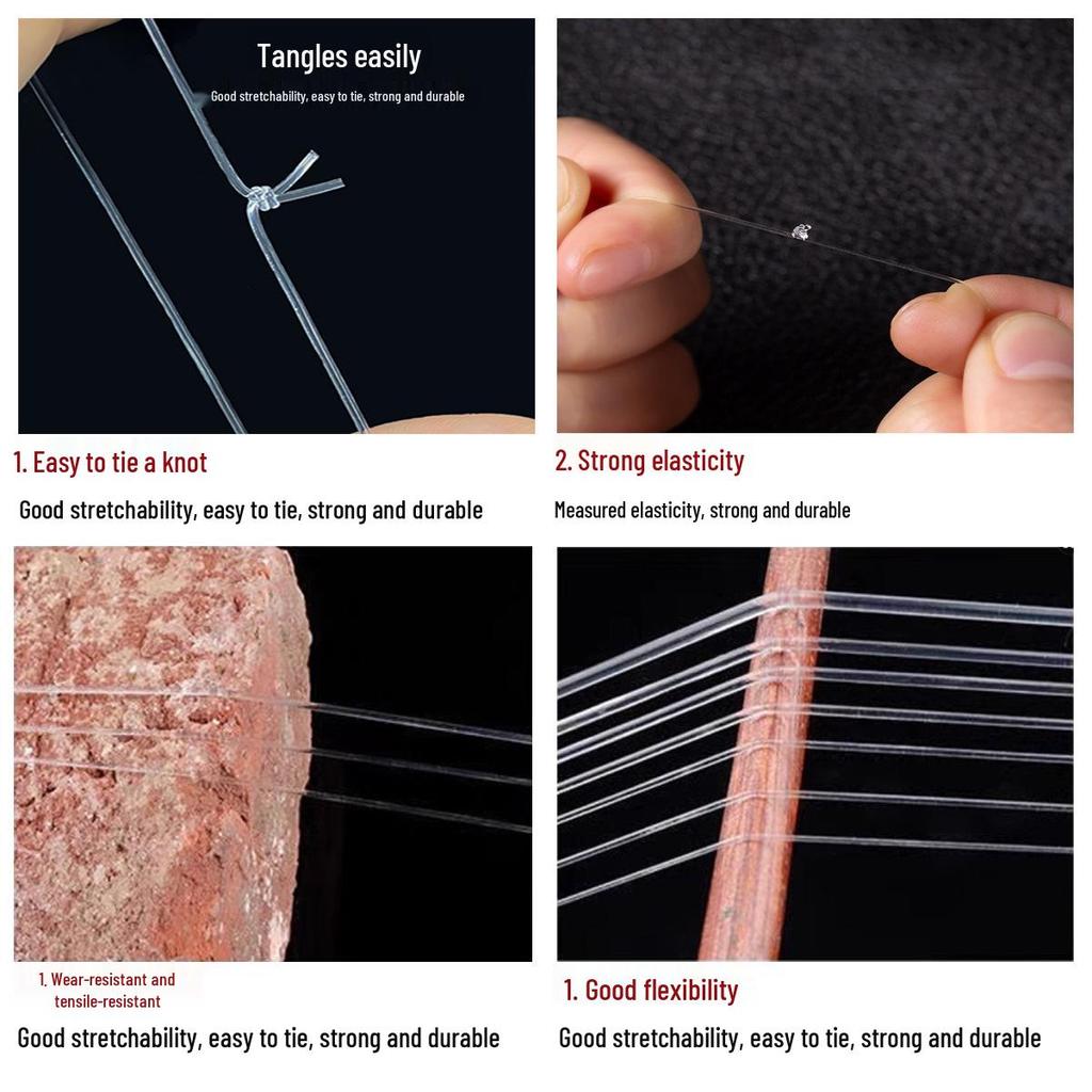 Elastic Beading Cord for Transparent Crystal and Buddhist Beads Bracelet