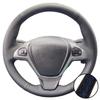 Car Accessories Hand Stitched Black Perforated Artificial Leather 2008-2017 Steering Wheel Cover For Ford EcoSport Fiesta