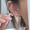 "Galaxy Condensation" Double Starlight Ear Clips Ear Clips Niche Temperament Advanced Sense Simple Ear Piercing Earrings