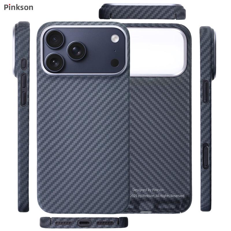 Coque de téléphone en fibre aramide Pinkson pour Apple iPhone Série 17 & Air